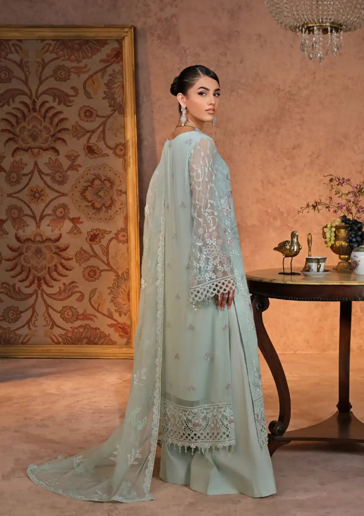 Lavish Zebaish Luxury Chiffon'24 D-10 PISTACHIO