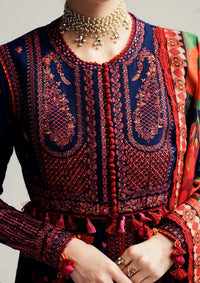 Hussain Rehar Winter Shawl Khaddar'23 Cerulean - Mohsin Saeed Fabrics