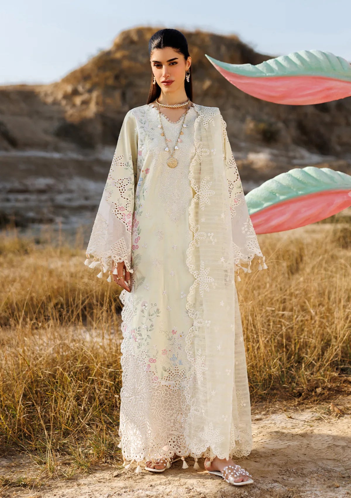Emaan Adeel Sunlit Groove Luxury Lawn'26 -BLOSSOM BEAT
