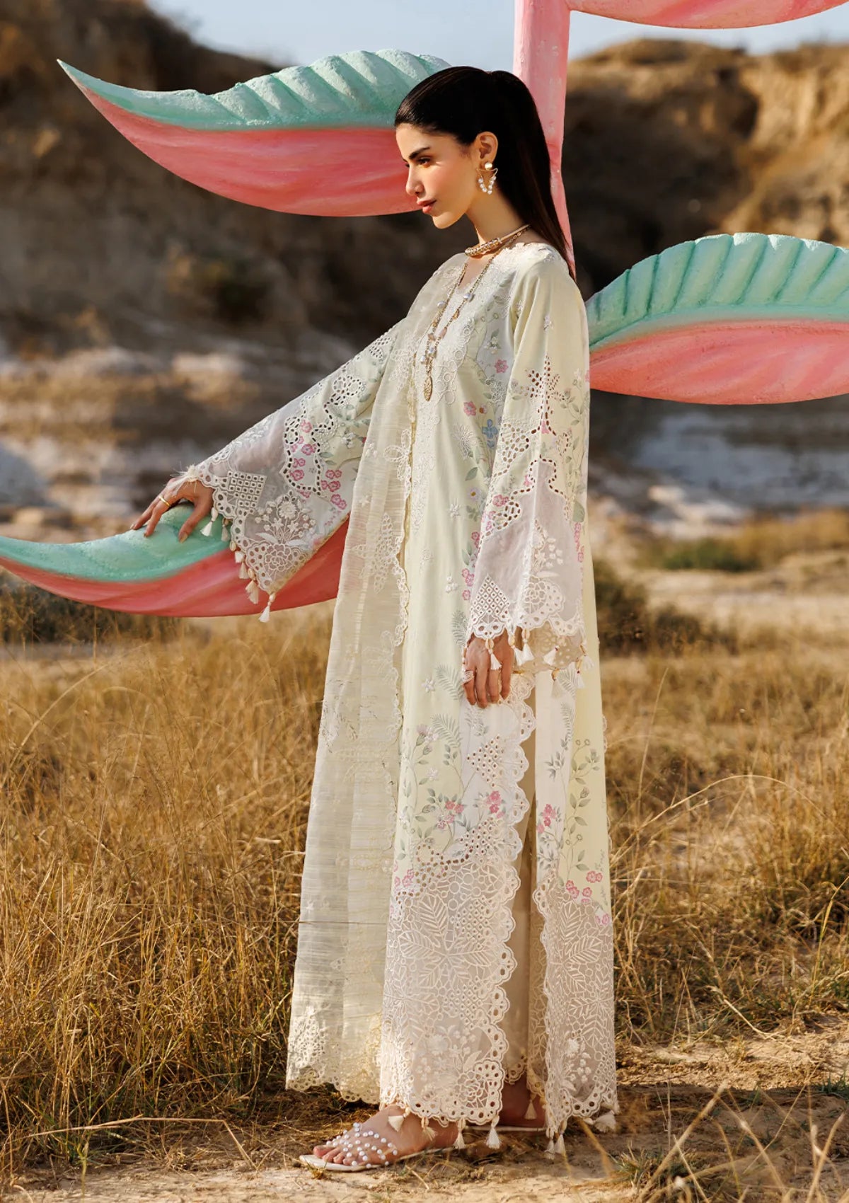 Emaan Adeel Sunlit Groove Luxury Lawn'26 -BLOSSOM BEAT