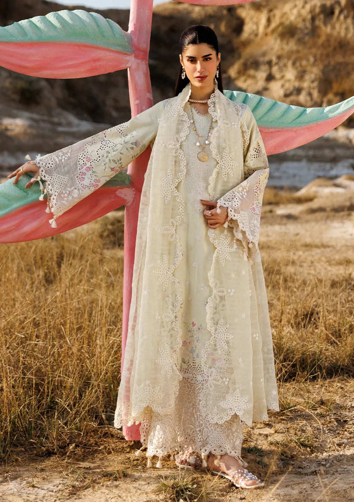 Emaan Adeel Sunlit Groove Luxury Lawn'26 -BLOSSOM BEAT