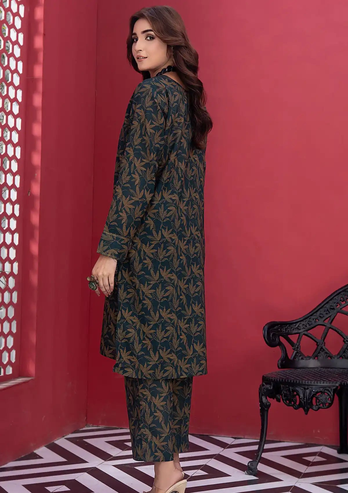 Safwa Summer Pret'24 2 Pcs P000388-D-GREEN - Mohsin Saeed Fabrics