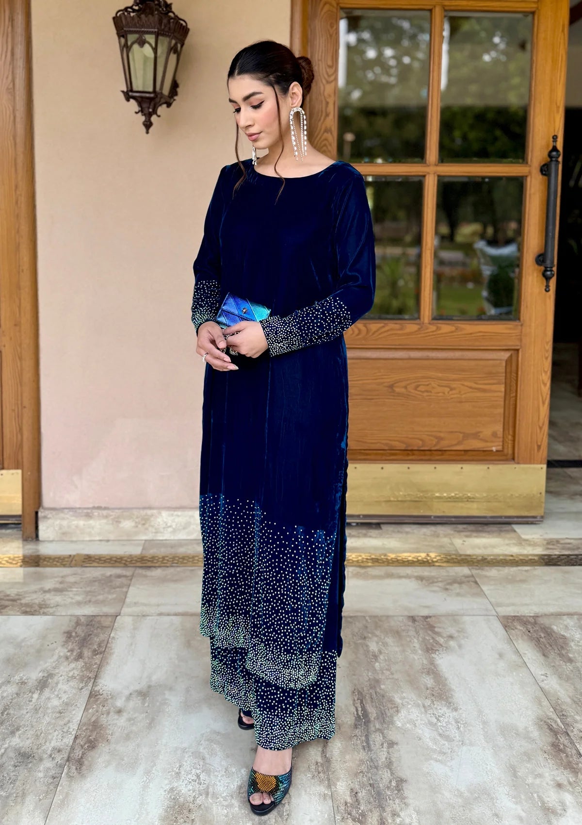 Sidra Fahad Velvet'25 SF - 292   Zinc