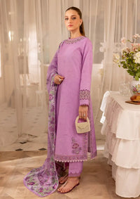 Farasha Seraya Emb Lawn'24 D-09 VIOLET - Mohsin Saeed Fabrics