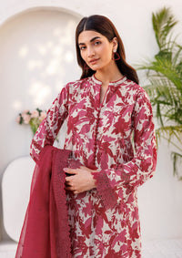 Farasha Printed Lawn'24 Jasmine Rose - Mohsin Saeed Fabrics