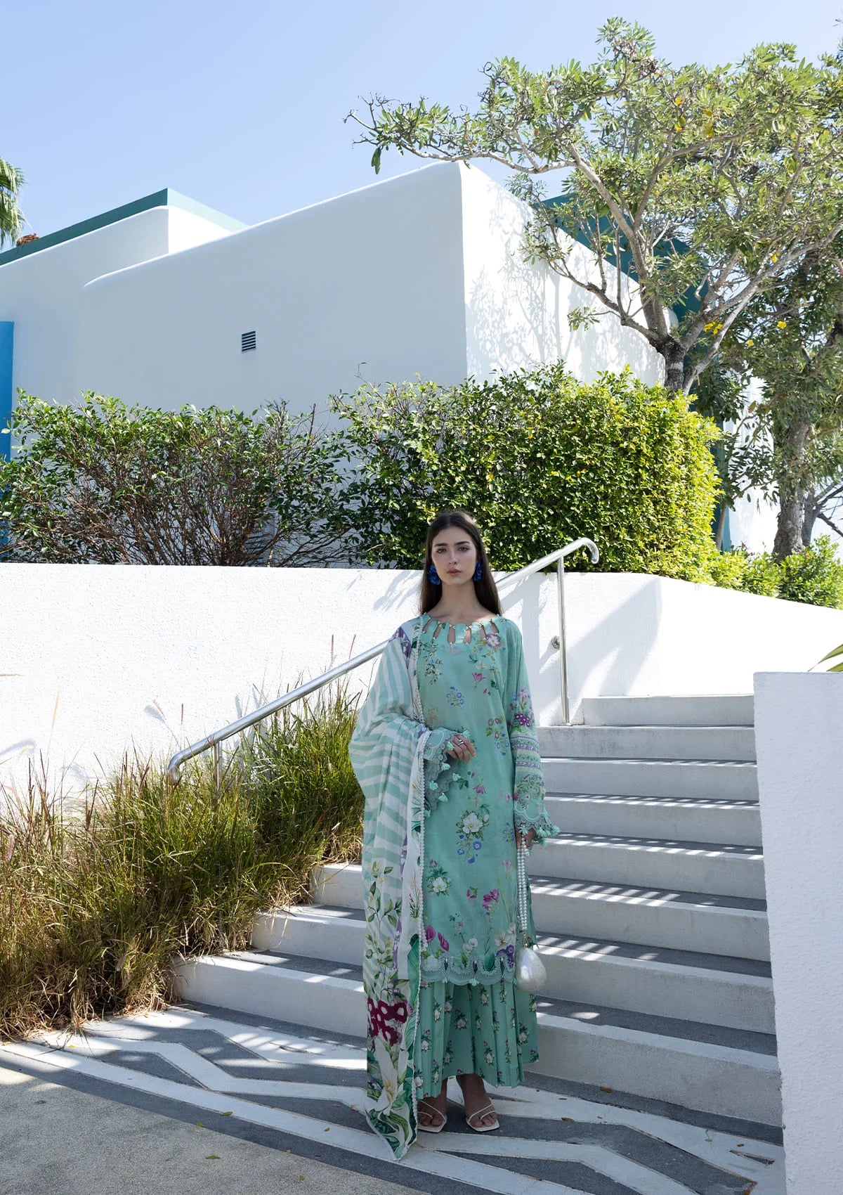 Elaf Santorini Prints Vol-1'26 EPN-7A TEAL ME