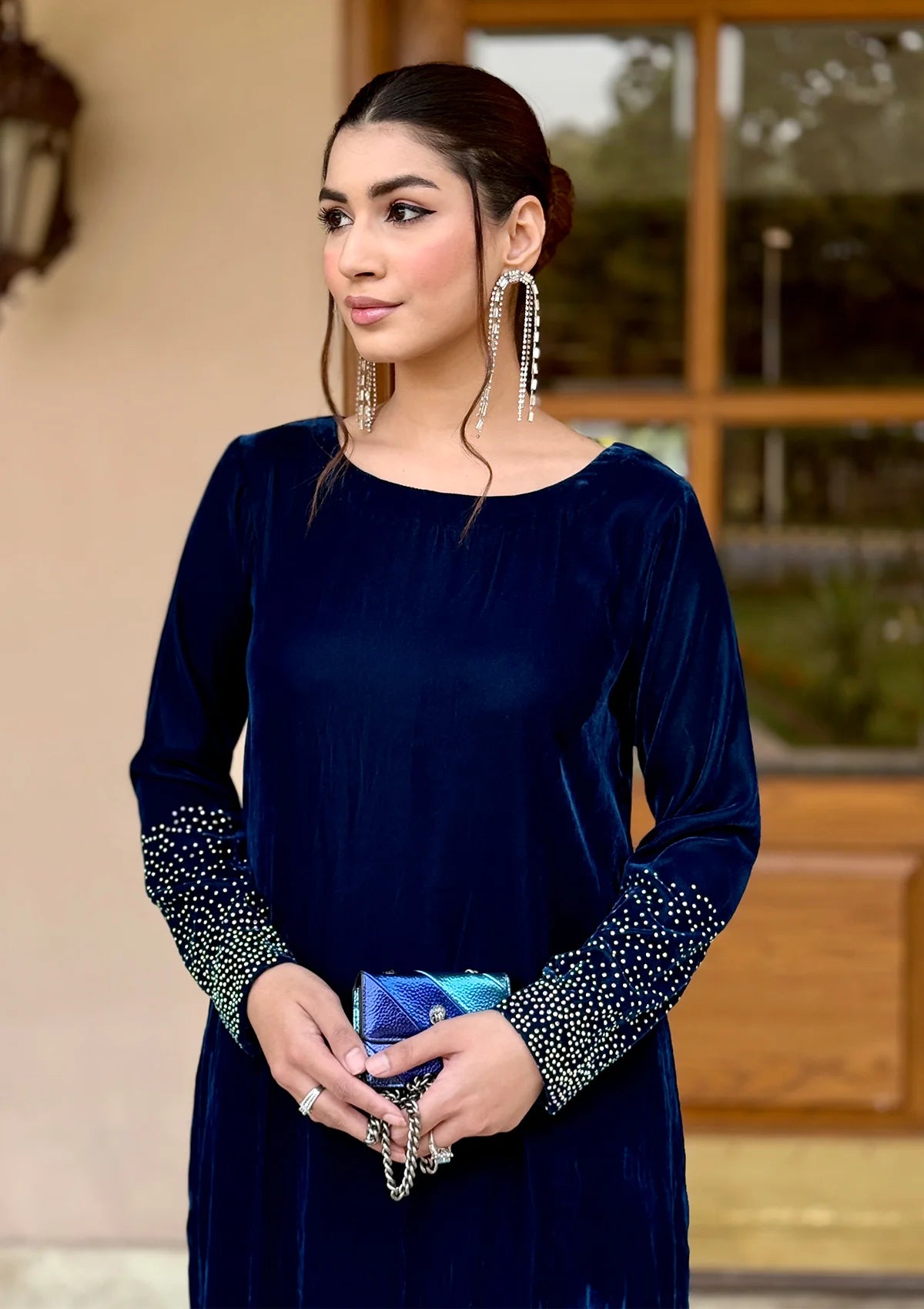 Sidra Fahad Velvet'25 SF - 292   Zinc