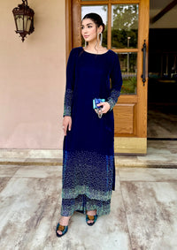 Sidra Fahad Velvet'25 SF - 292   Zinc