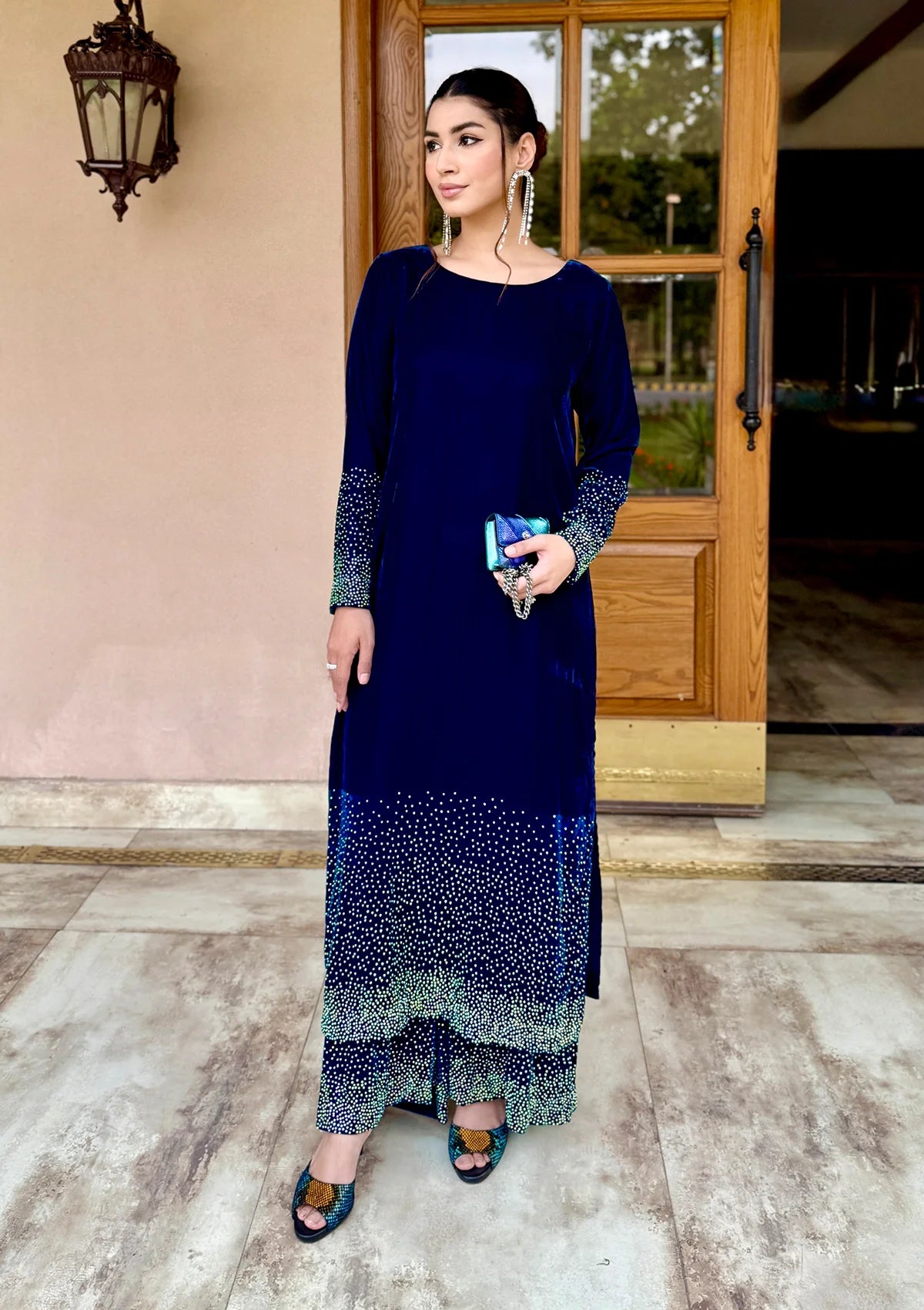 Sidra Fahad Velvet'25 SF - 292   Zinc