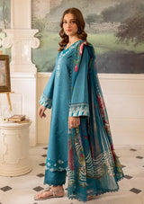 Farasha Seraya Emb Lawn'24 D-08 PERIWINKLE - Mohsin Saeed Fabrics