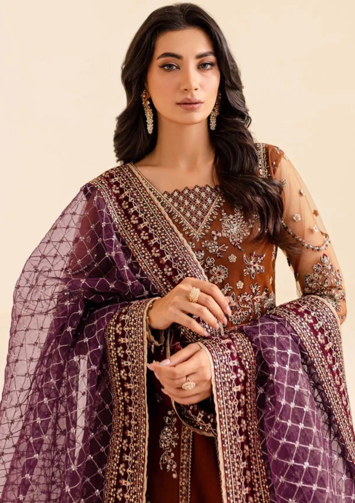 Farasha Lumiere Festive Formals'25 D-07 CRIMSON ALLURE