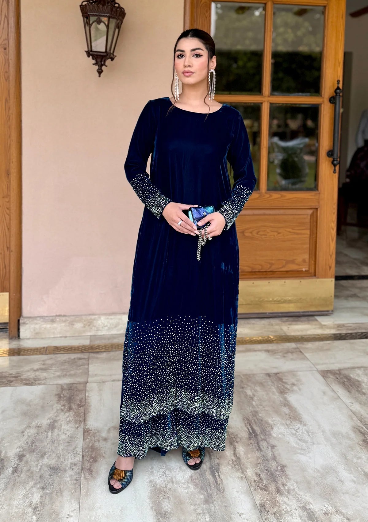 Sidra Fahad Velvet'25 SF - 292   Zinc