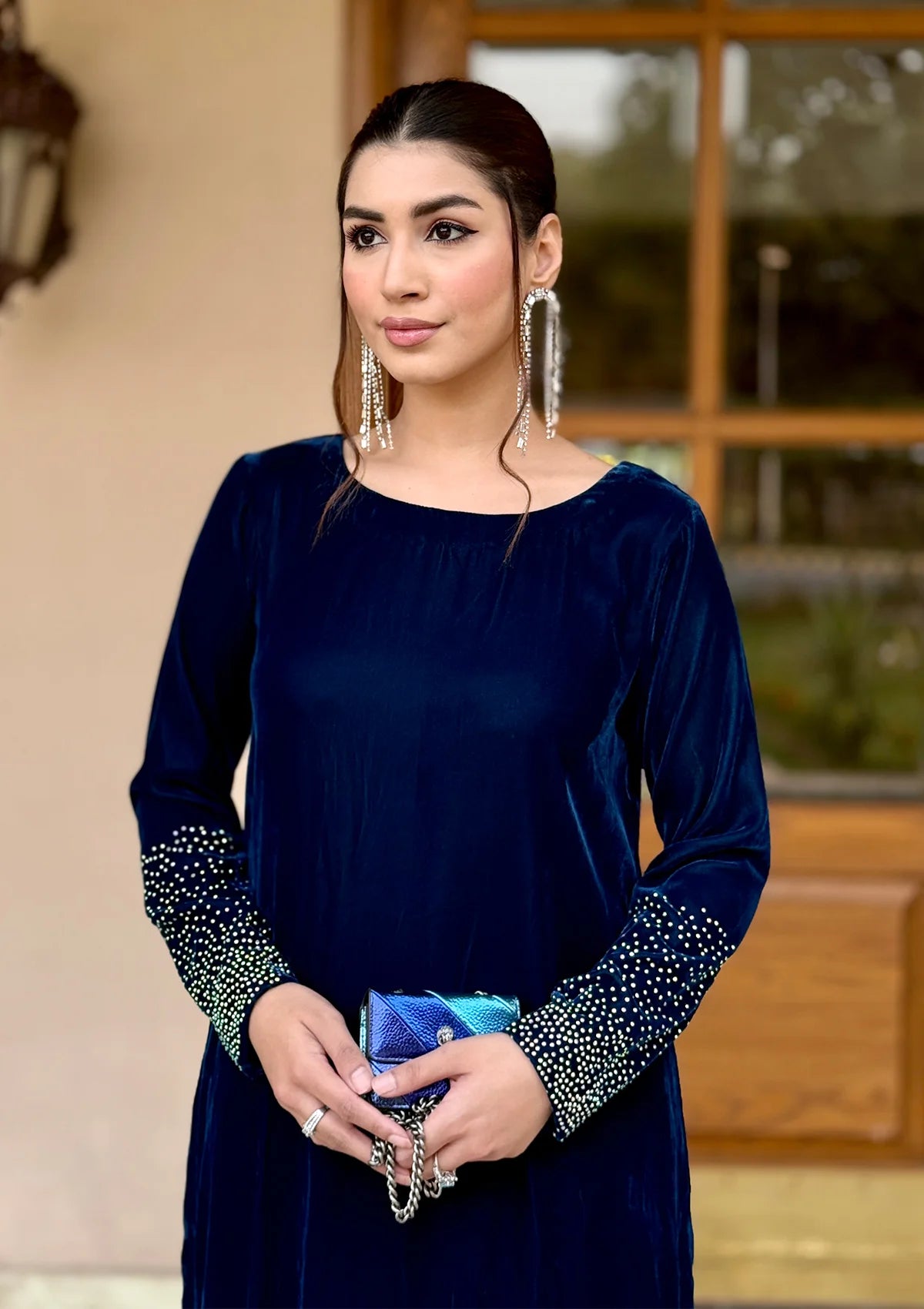 Sidra Fahad Velvet'25 SF - 292   Zinc