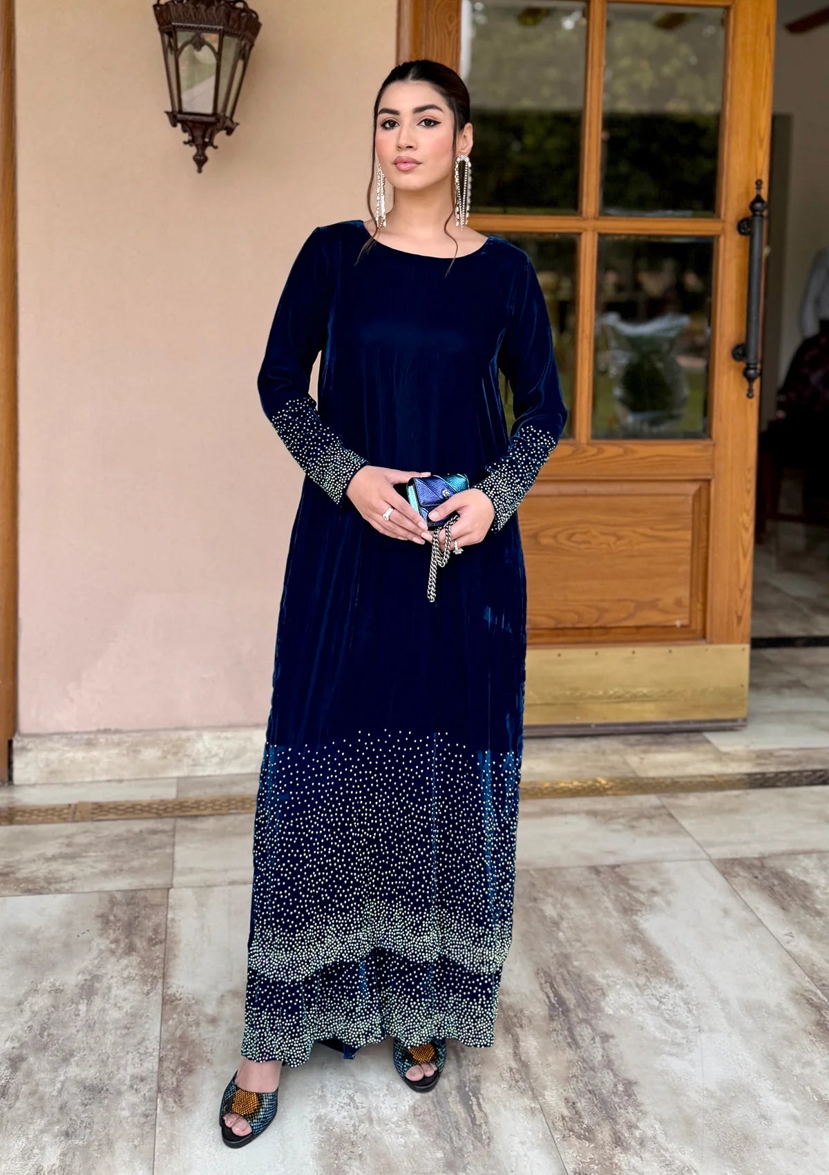 Sidra Fahad Velvet'25 SF - 292   Zinc