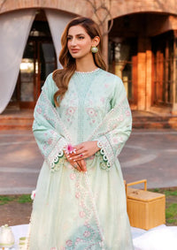 Farasha Kaavish Eid Festive Lawn'24 D-05 WHISPER MINT - Mohsin Saeed Fabrics