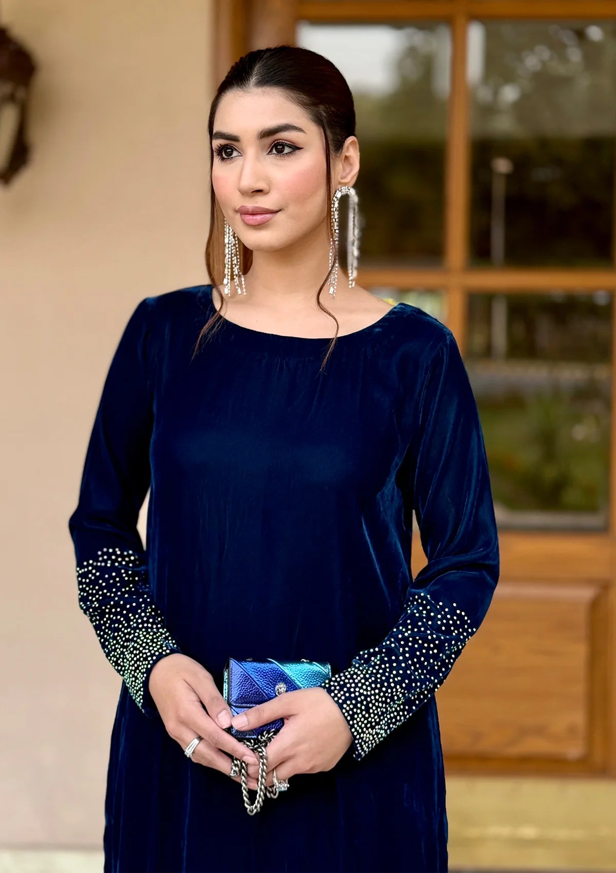 Sidra Fahad Velvet'25 SF - 292   Zinc