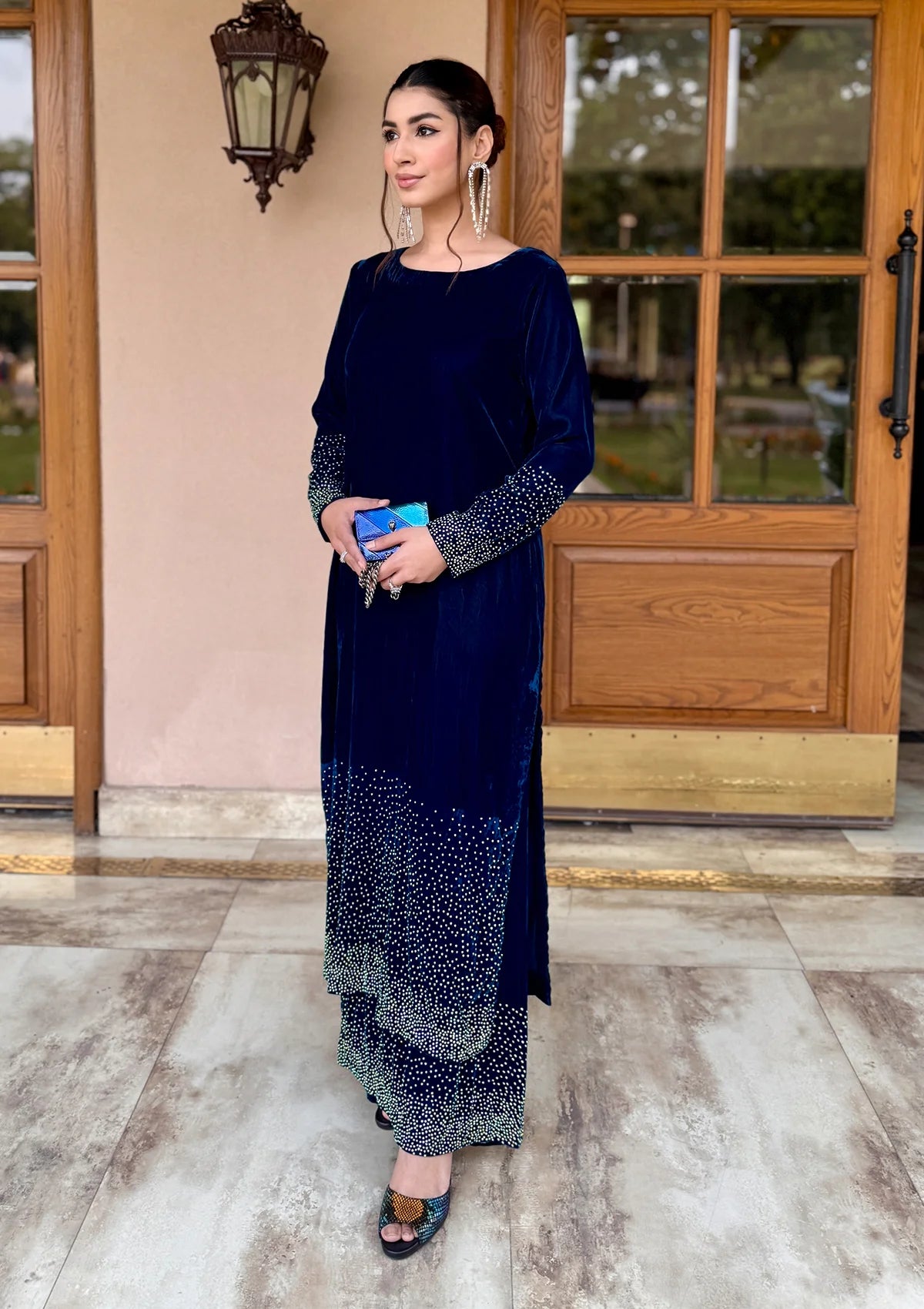 Sidra Fahad Velvet'25 SF - 292   Zinc