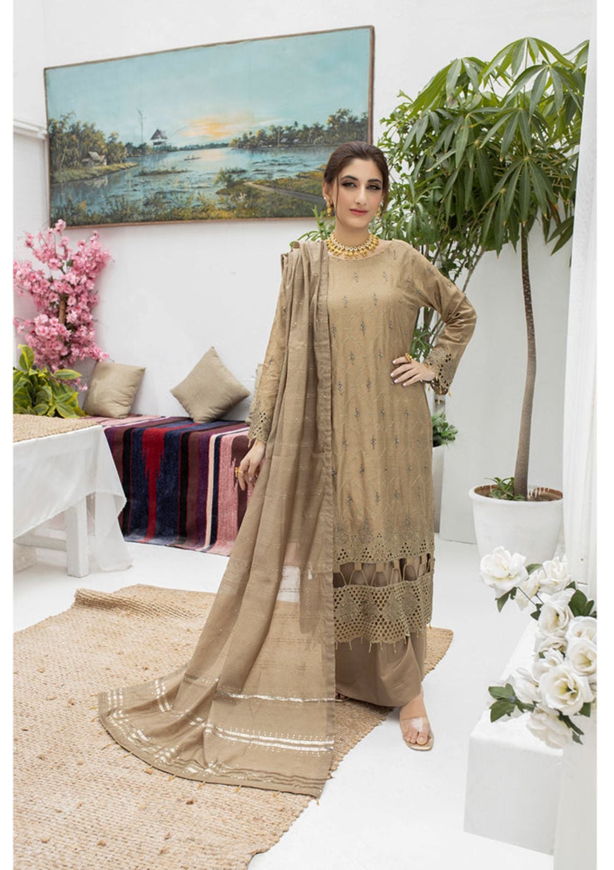 Malka Luxury Emb By MI Creation'23 D-03 - Mohsin Saeed Fabrics