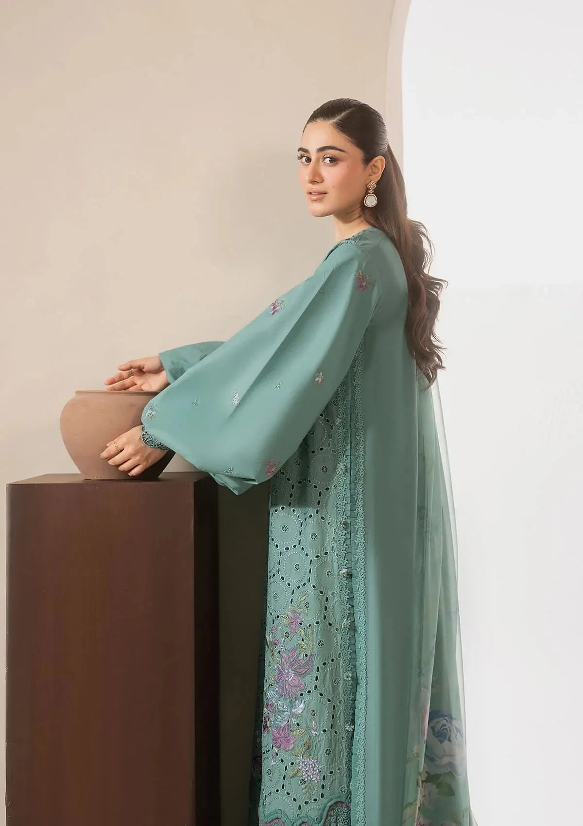 Elaf E-Craft Chikankari Lawn'26 EHC-1B WILLOW