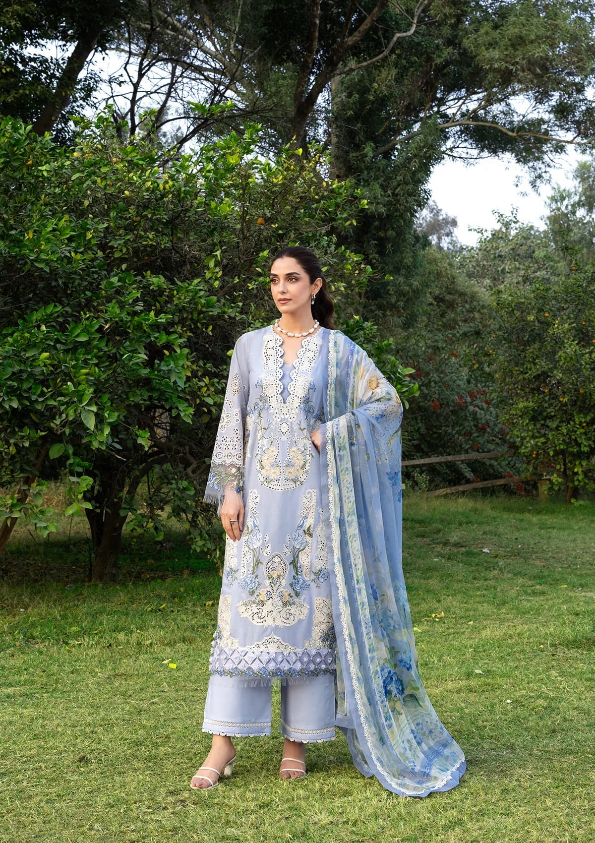 Elaf Luxury Lawn'26 ELY-12 SKY BLISS