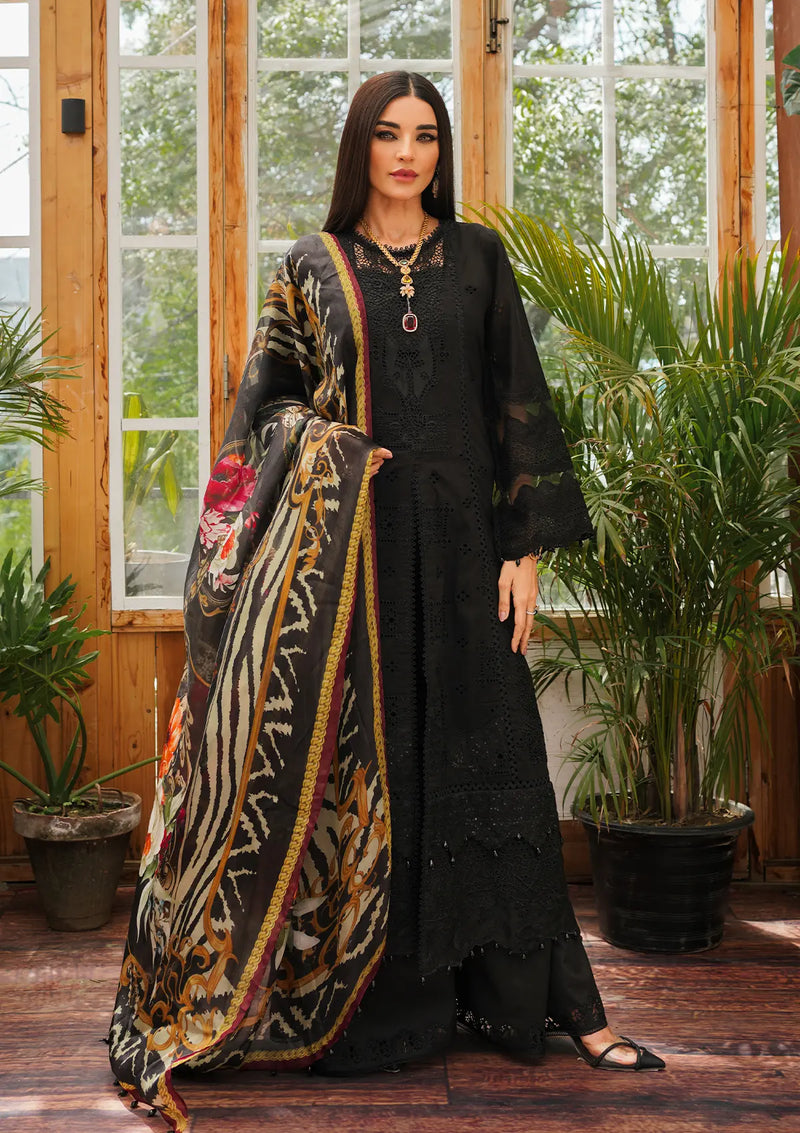 Kahf Luxury Lawn'24 KLE-06 Mystery - Mohsin Saeed Fabrics