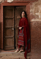Kahf Prints Lawn'26 KPS-1A SURKH NOOR
