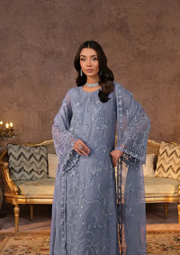 Lavish Zebaish Luxury Chiffon'24 D-01 Periwinkle