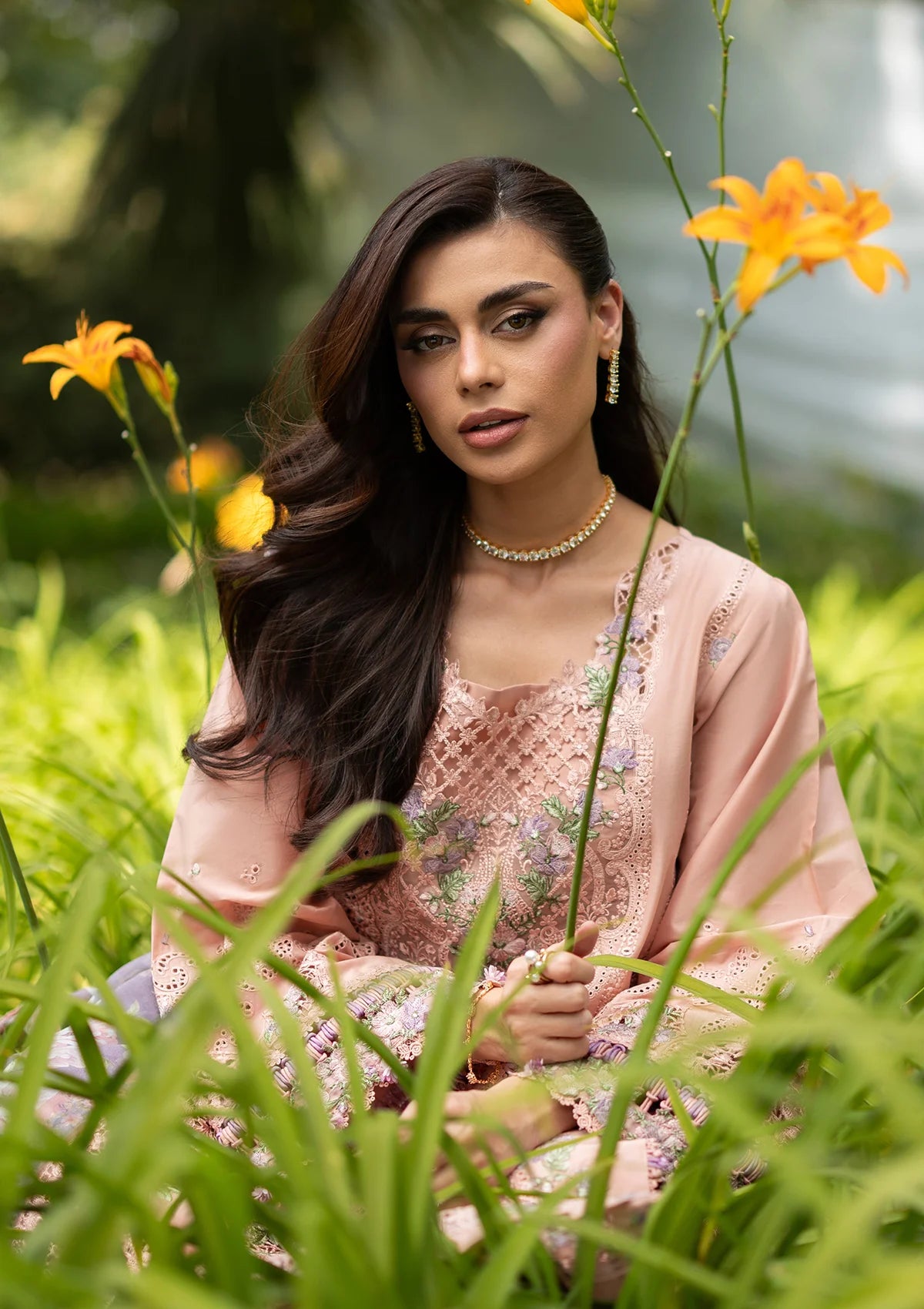 Elaf Luxury Lawn Vol-2'26 ELQ-6A BLUSHING ROSE