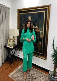 Manahils knot set Parrot Green