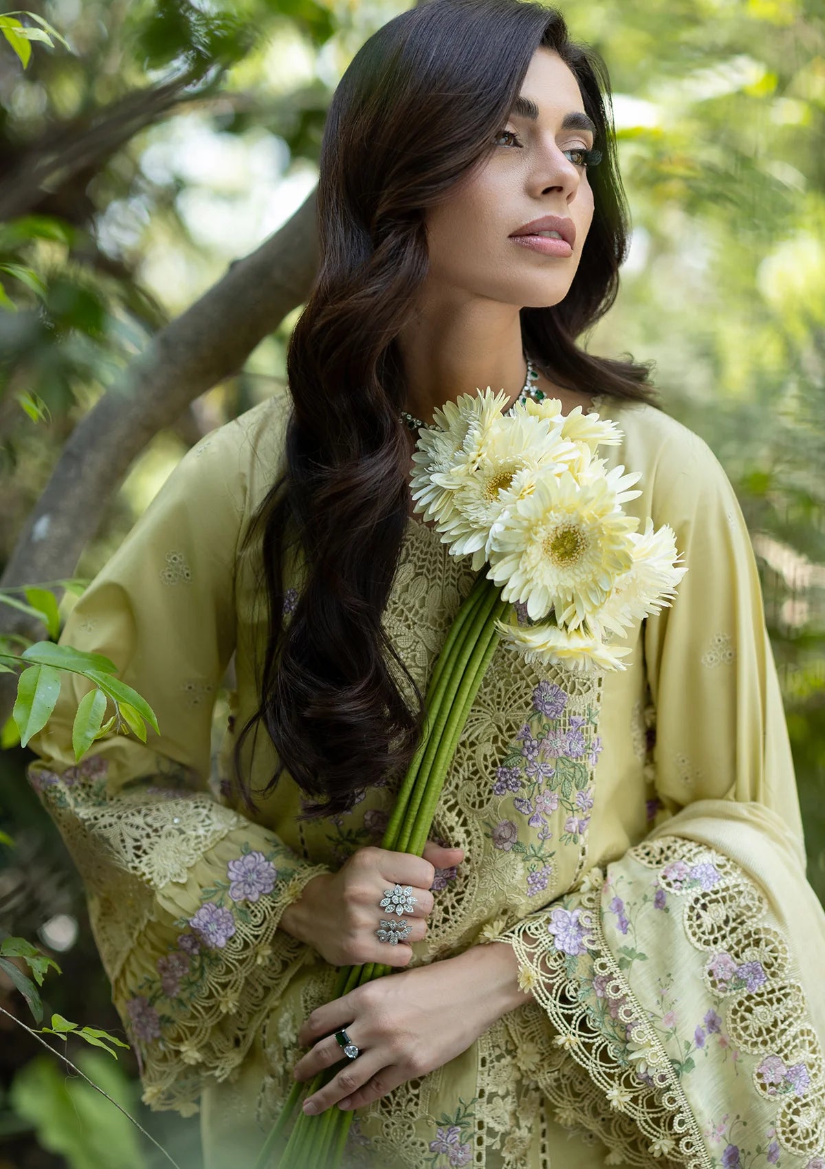 Elaf Luxury Lawn Vol-2'26 ELQ-7A BUTTER YELLOW