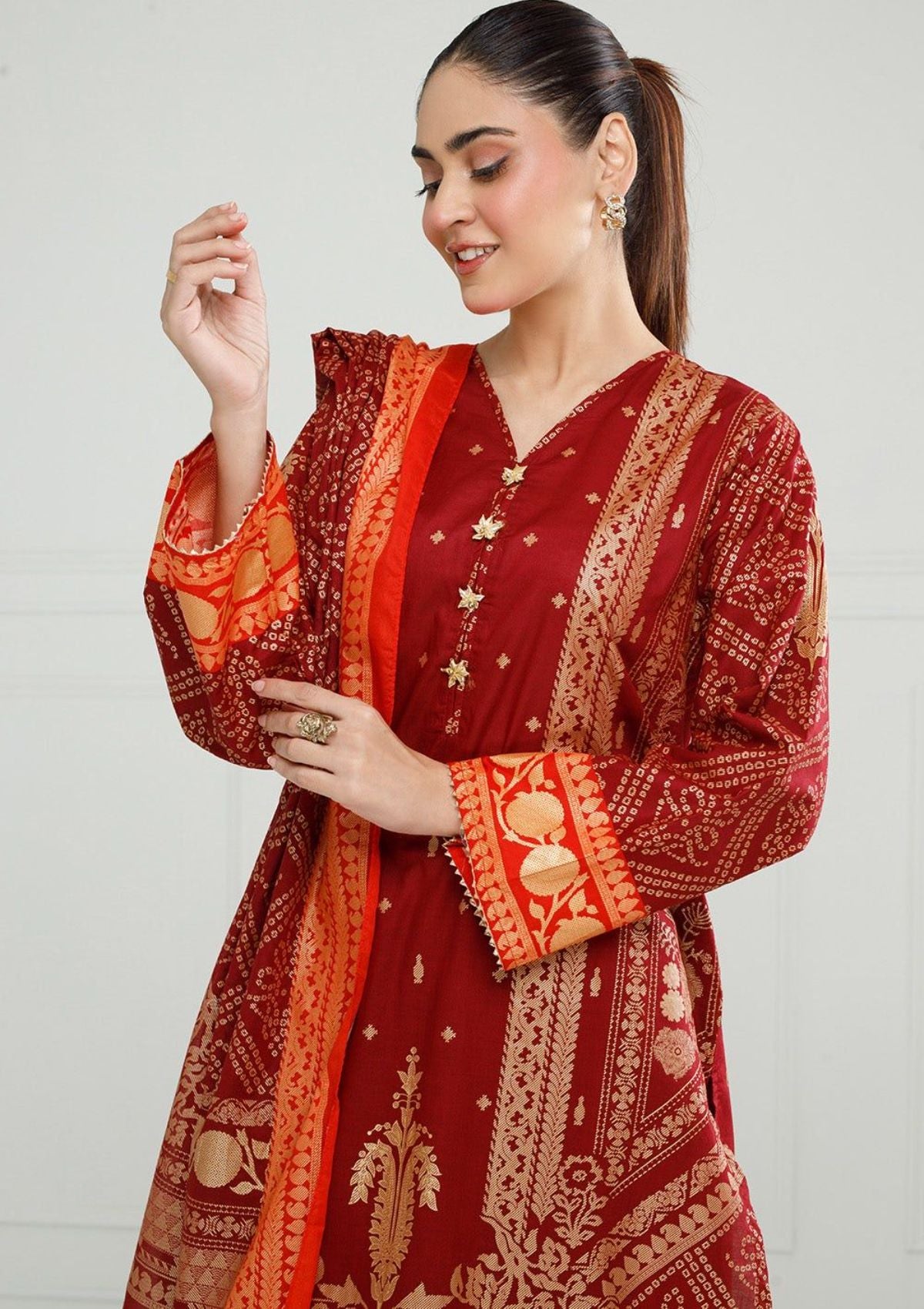 Gul Ahmad 3Pcs Printed Lawn'25 CL-52124-A