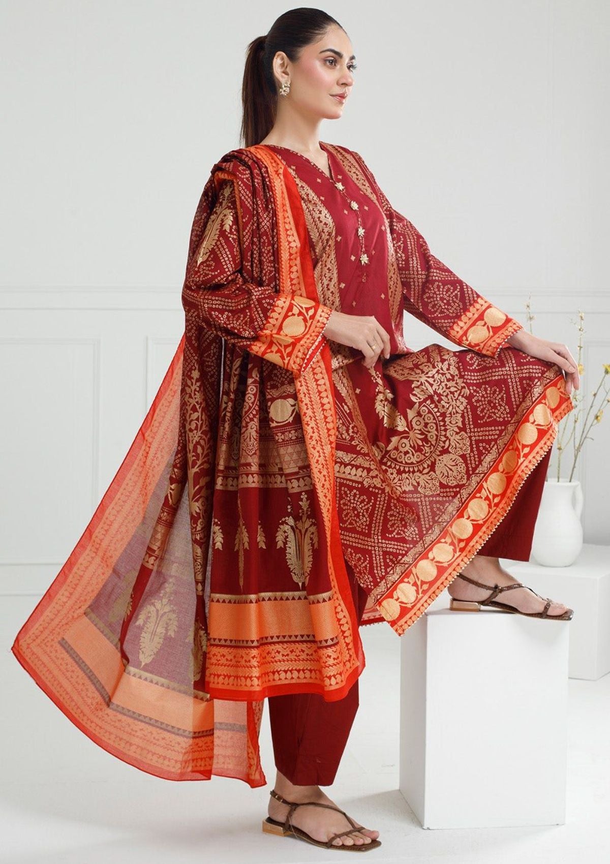 Gul Ahmad 3Pcs Printed Lawn'25 CL-52124-A