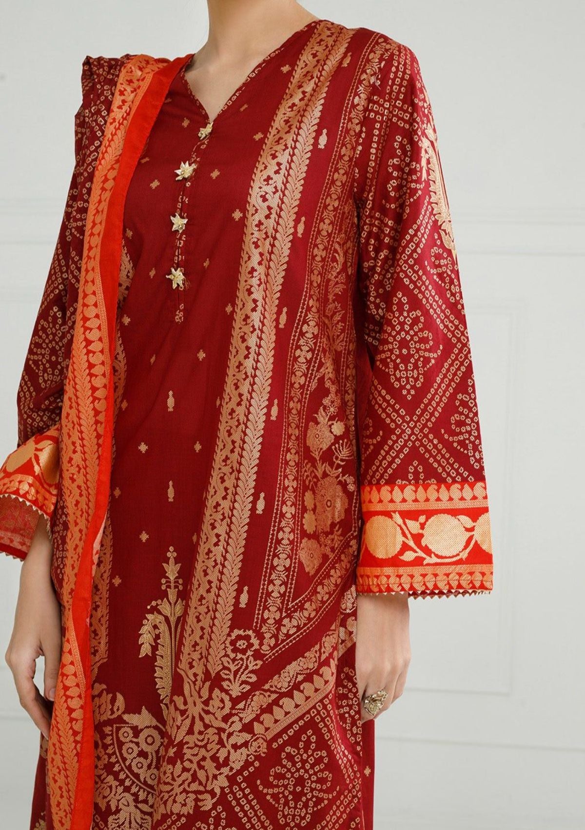 Gul Ahmad 3Pcs Printed Lawn'25 CL-52124-A