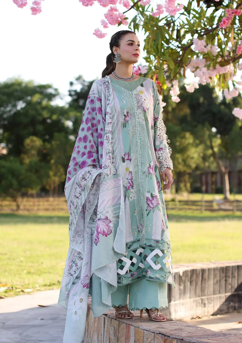 Elaf Print Chikankari Lawn'24 ECK-05B CELESTIAL