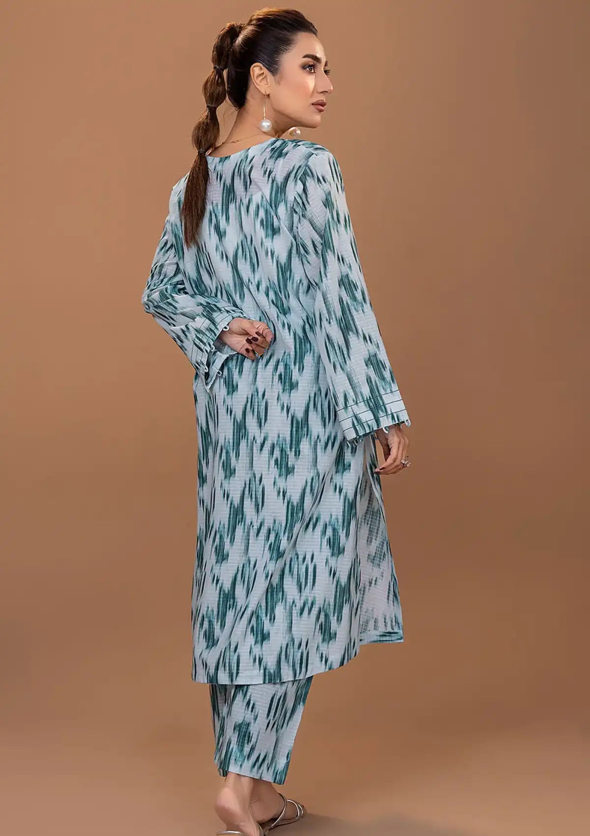 Safwa Summer Pret'24 2 Pcs P000384-GREEN - Mohsin Saeed Fabrics