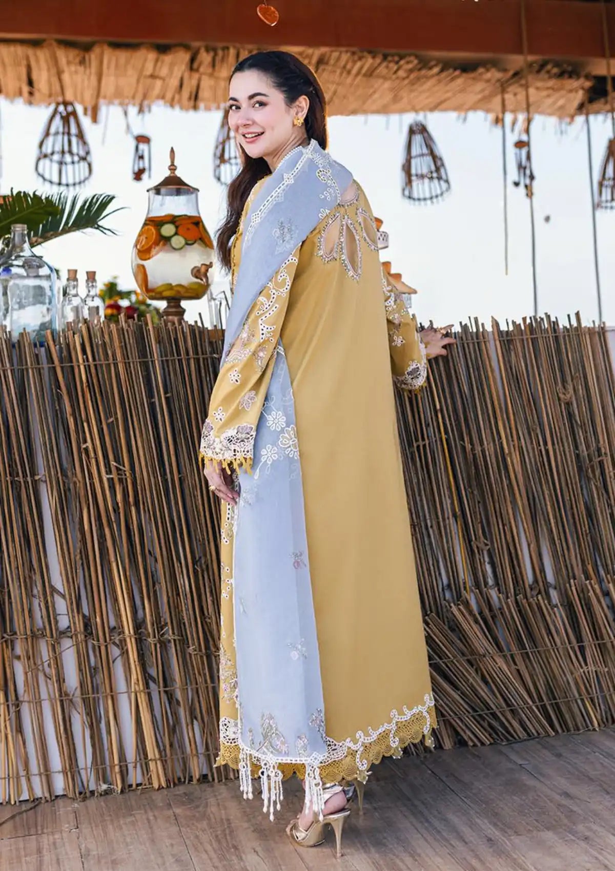 Qalamkar Sahil Kinare Luxury Lawn'24 FP-03 Selma - Mohsin Saeed Fabrics