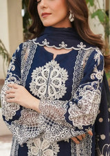Manara Luxury Lawn'24 ML-01 SAPPHIRE - Mohsin Saeed Fabrics