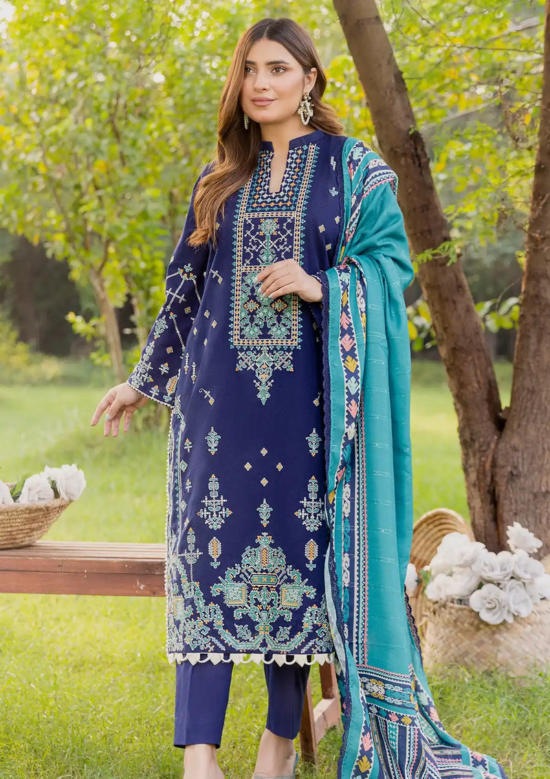 Peridot Emb Khaddaar'23 D-425-A - Mohsin Saeed Fabrics