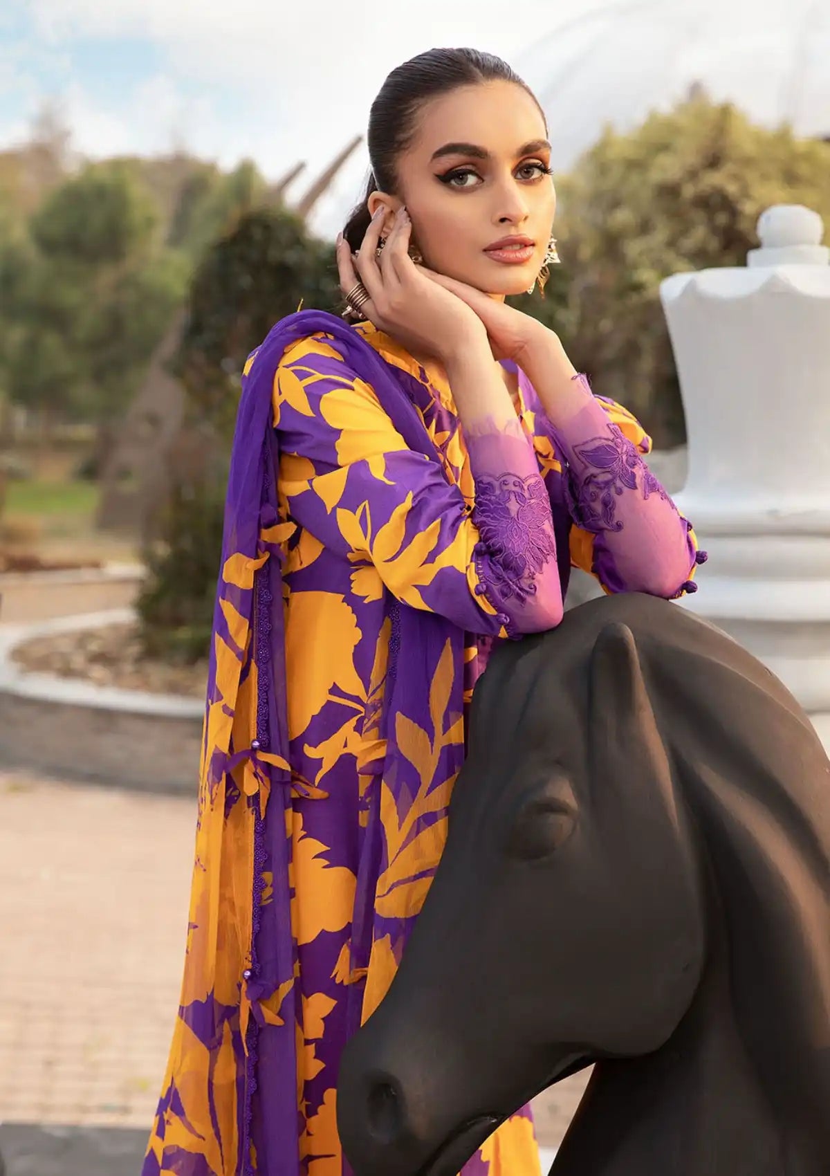 Maria.B M.Prints S/S Lawn'24 D-11A - Mohsin Saeed Fabrics