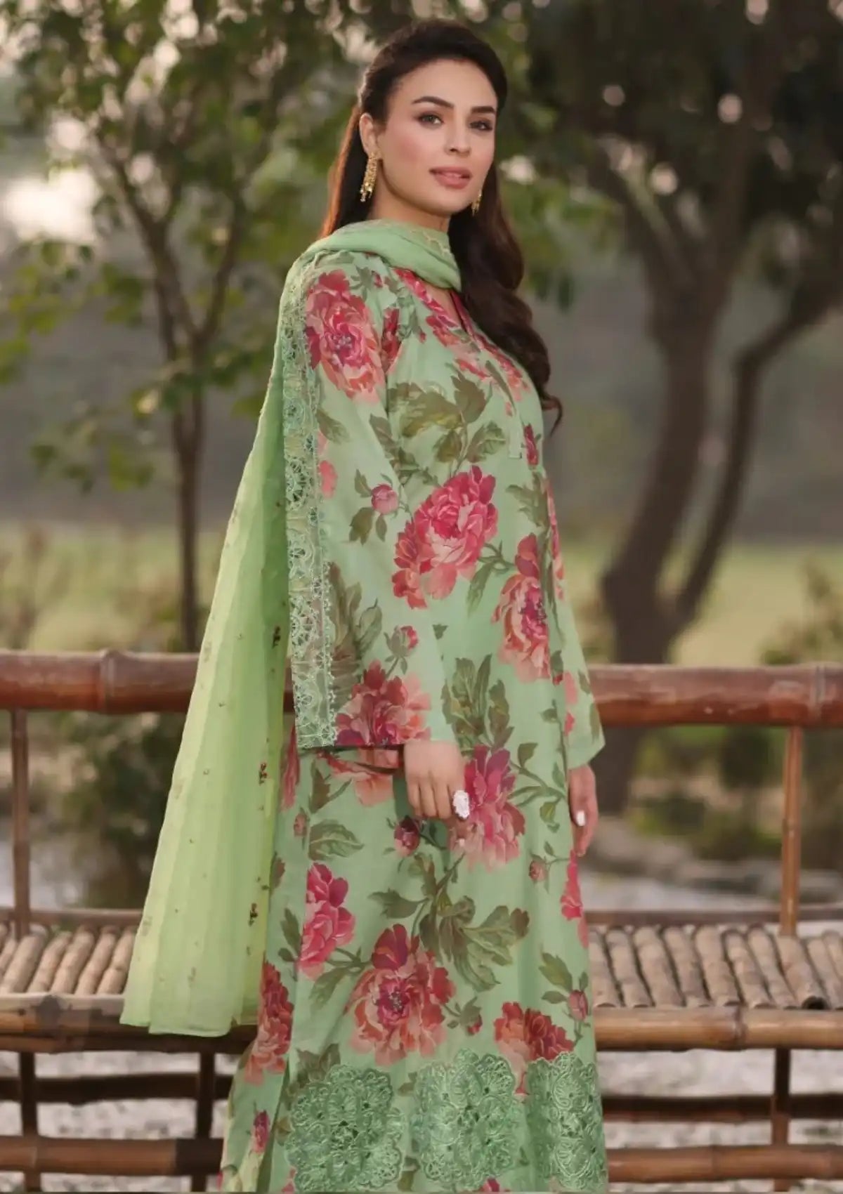 Manara Vintage Flora Lawn'24 SS-07 OHARA - Mohsin Saeed Fabrics