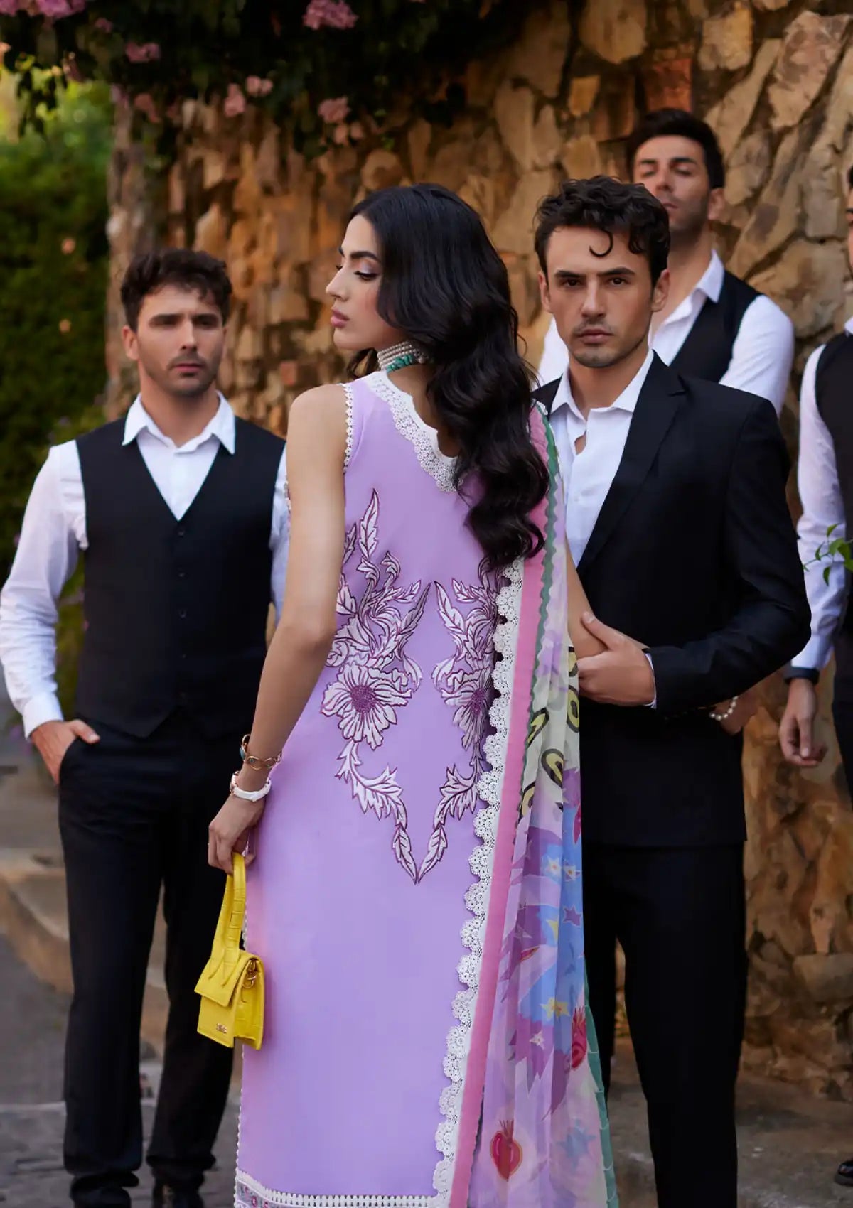 Mushq Te Amo Luxury Lawn'24 MSL-16 Amalfi Allure - Mohsin Saeed Fabrics