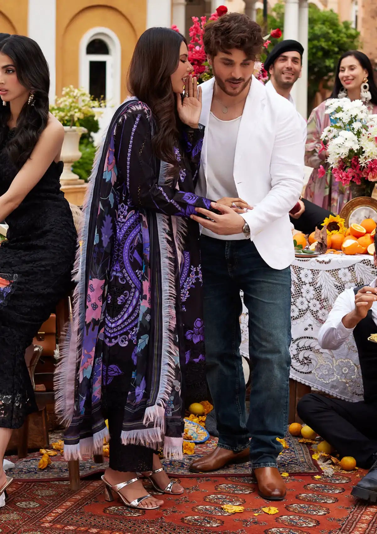 Mushq Te Amo Luxury Lawn'24 MSL-10 Sardinia Splendor - Mohsin Saeed Fabrics