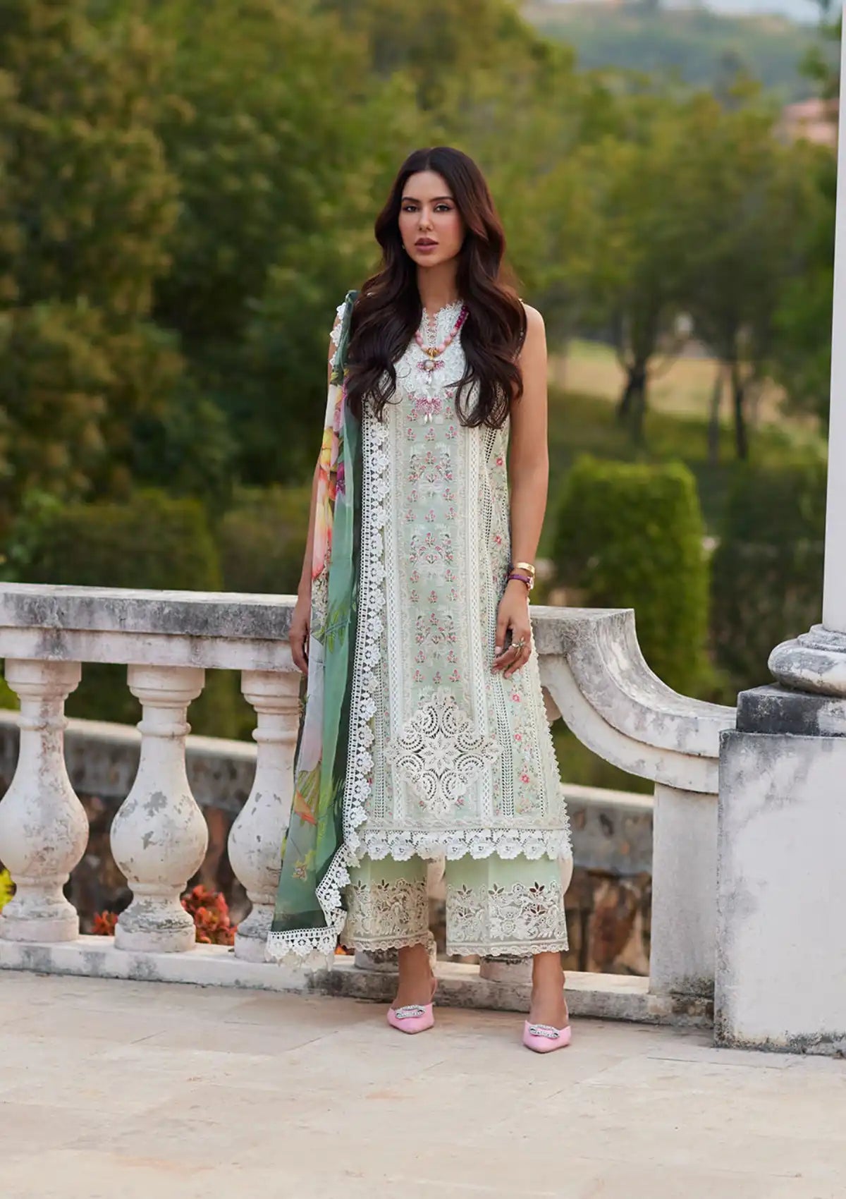 Mushq Te Amo Luxury Lawn'24 MSL-12 Ravenna Romance