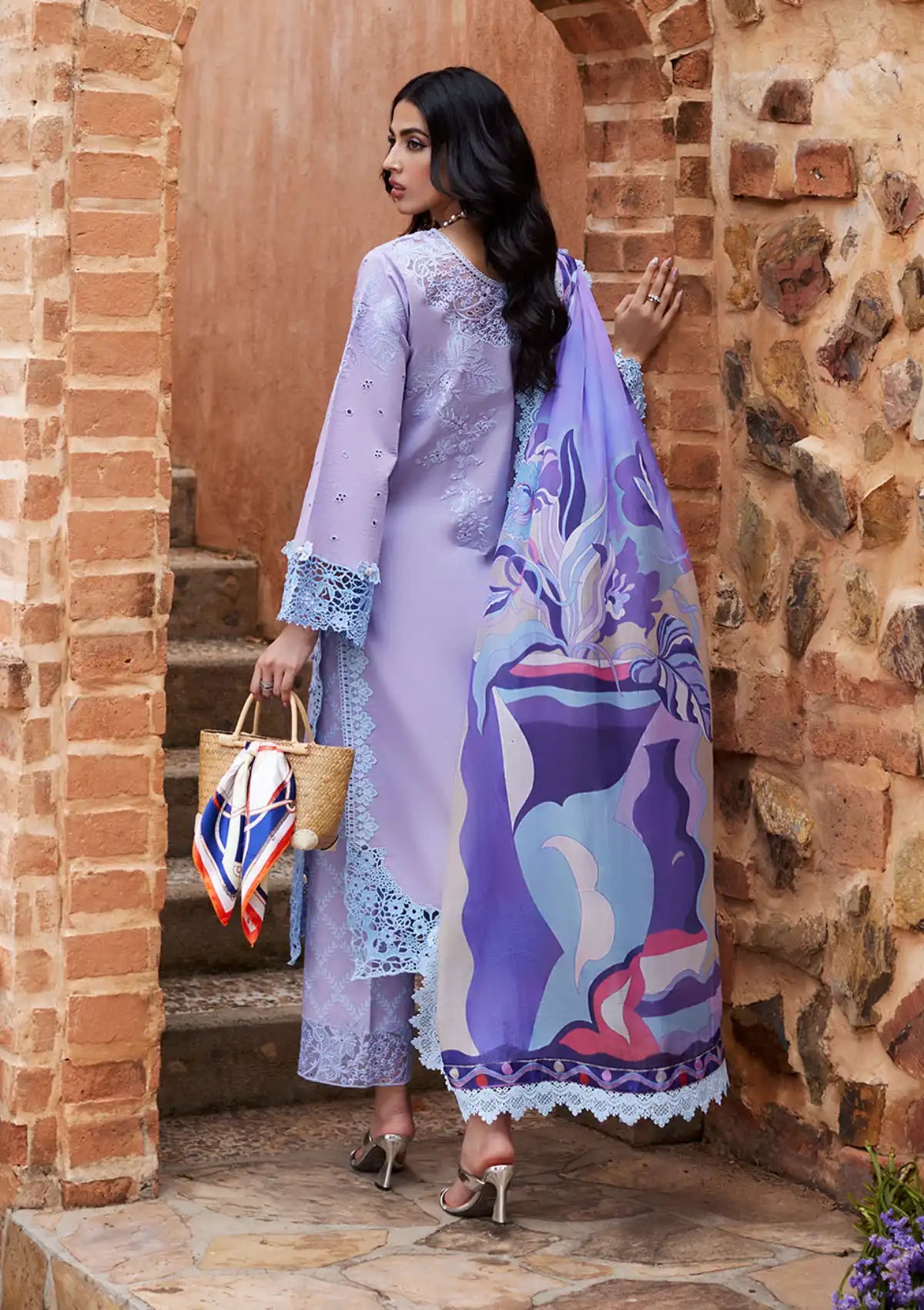 Mushq Te Amo Luxury Lawn'24 MSL-02 Ciao Couture - Mohsin Saeed Fabrics