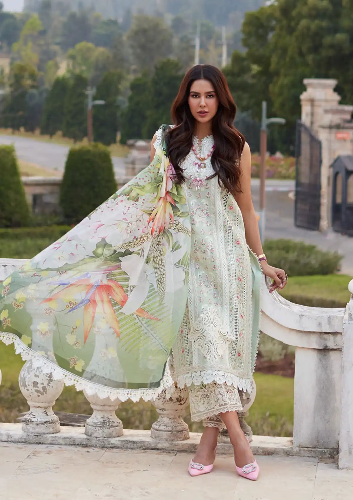 Mushq Te Amo Luxury Lawn'24 MSL-12 Ravenna Romance
