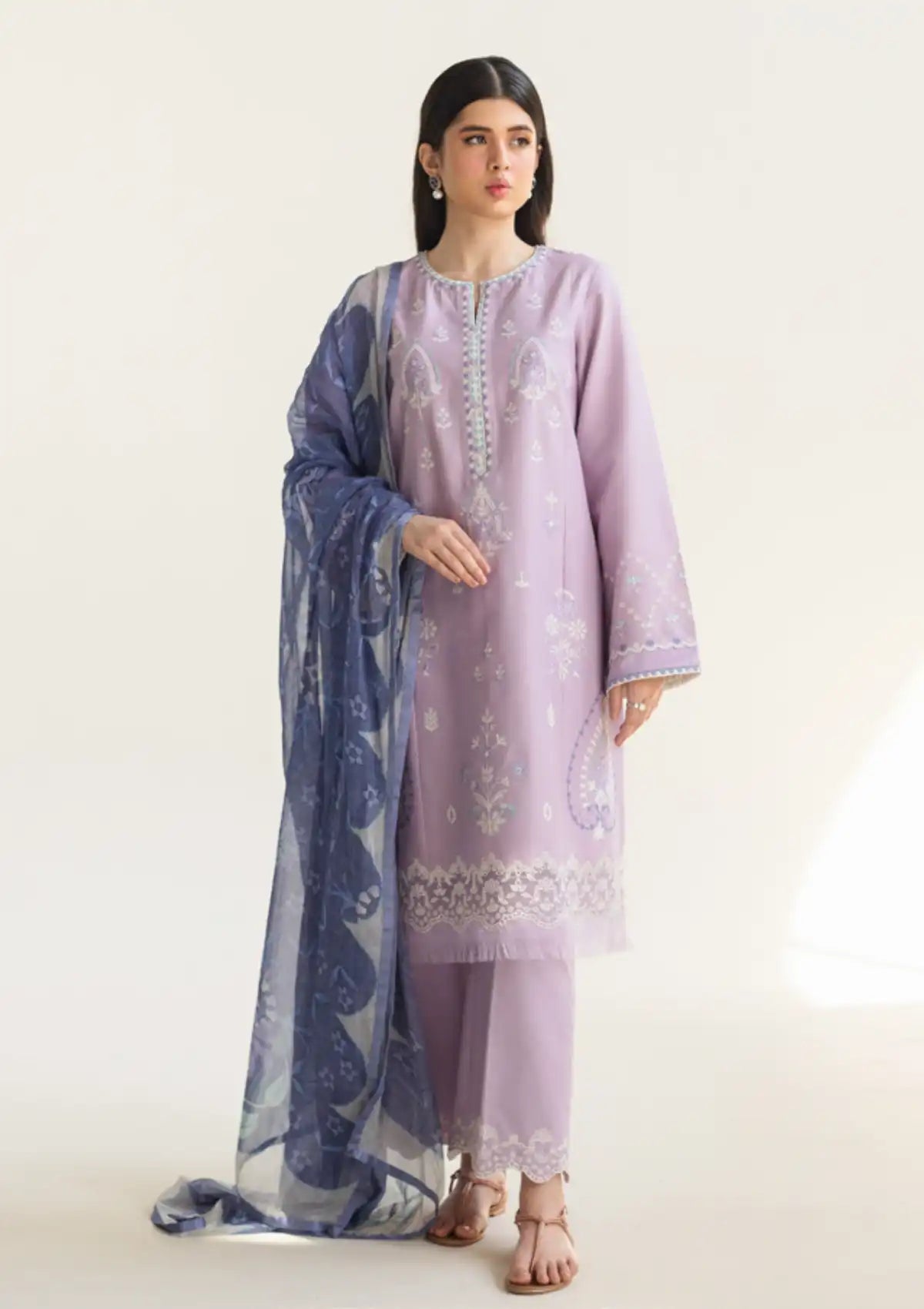 Coco By Zara Shahjahan Lawn'24 Vol-02 D-10B-LOVENT - Mohsin Saeed Fabrics