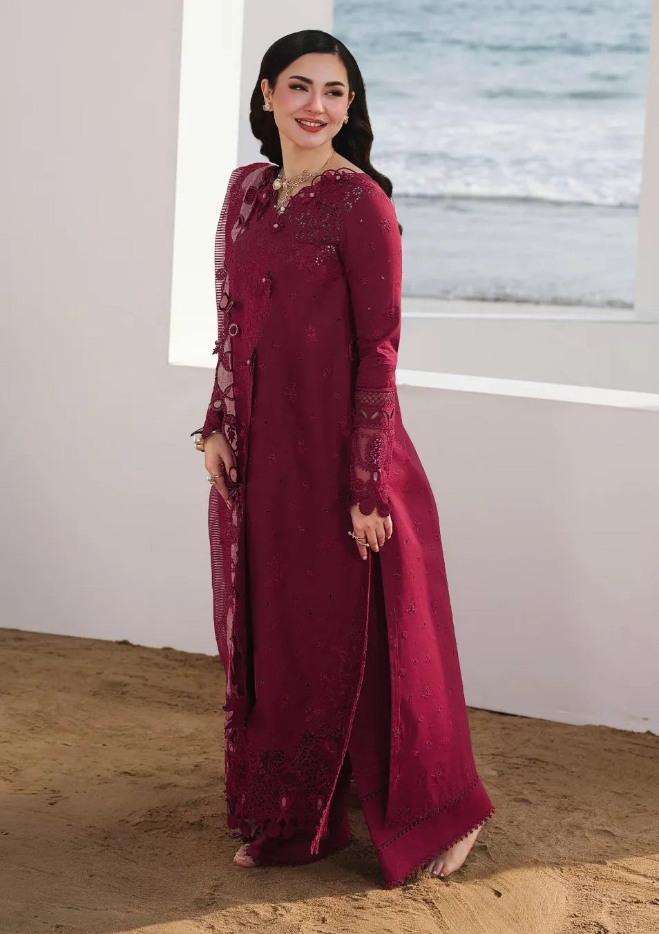 Qalamkar Sahil Luxury Lawn‘26 SA-14 Nelam