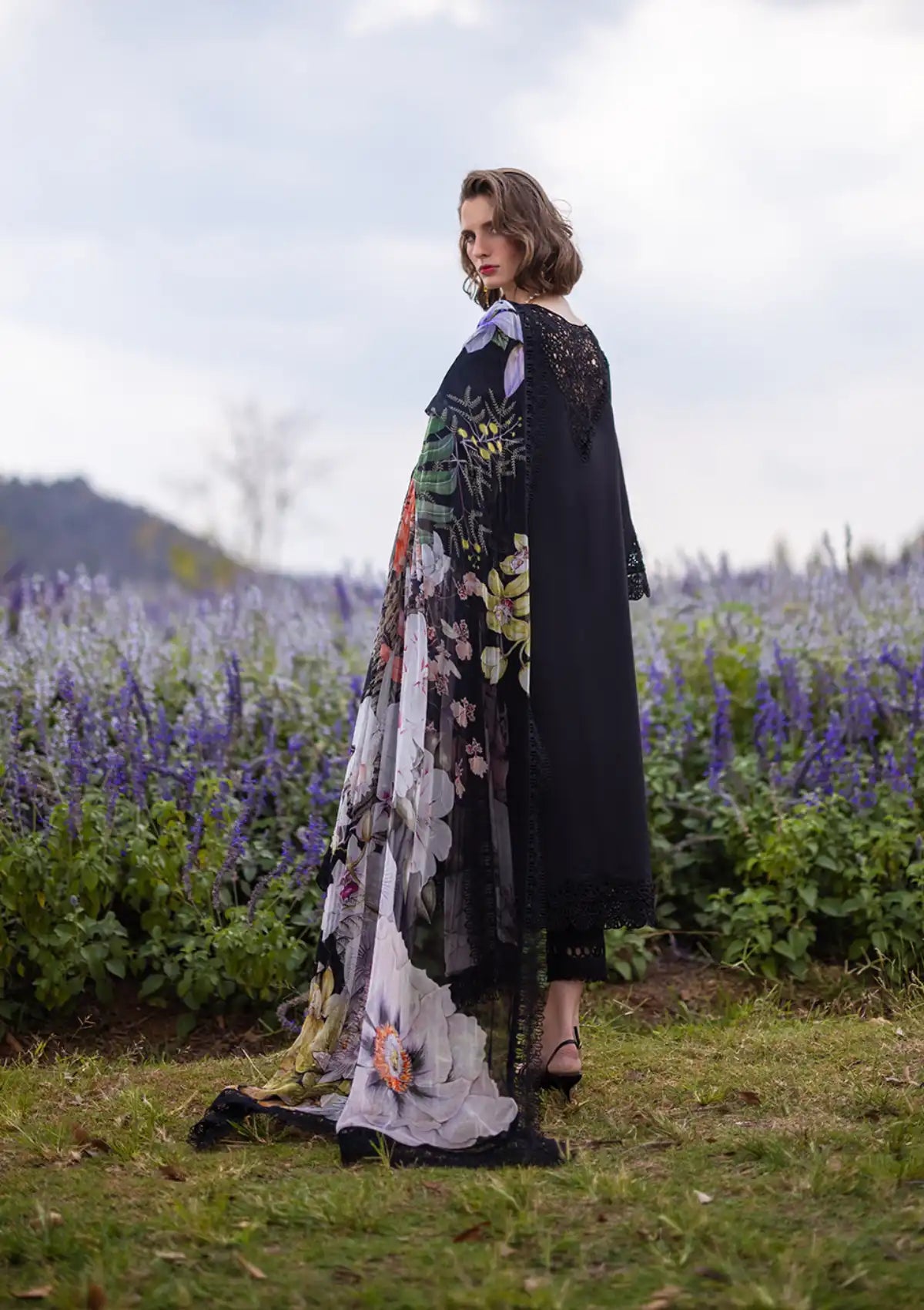 Mushq Hemline The Secret Garden'24 D-03B SWALLOWTAIL - Mohsin Saeed Fabrics