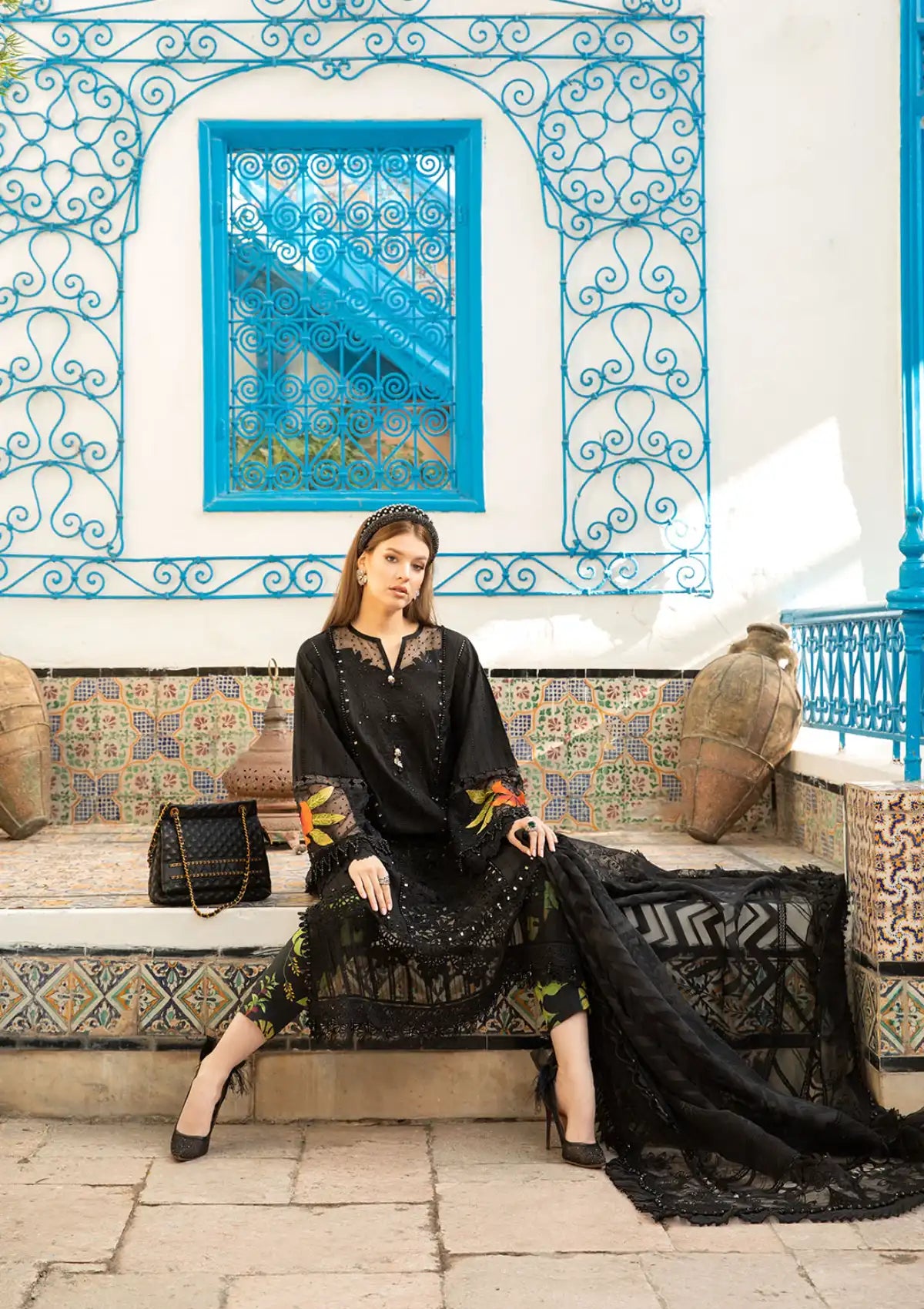 Maria.B Voyage a'Luxe Lawn'24 D-08B - Mohsin Saeed Fabrics