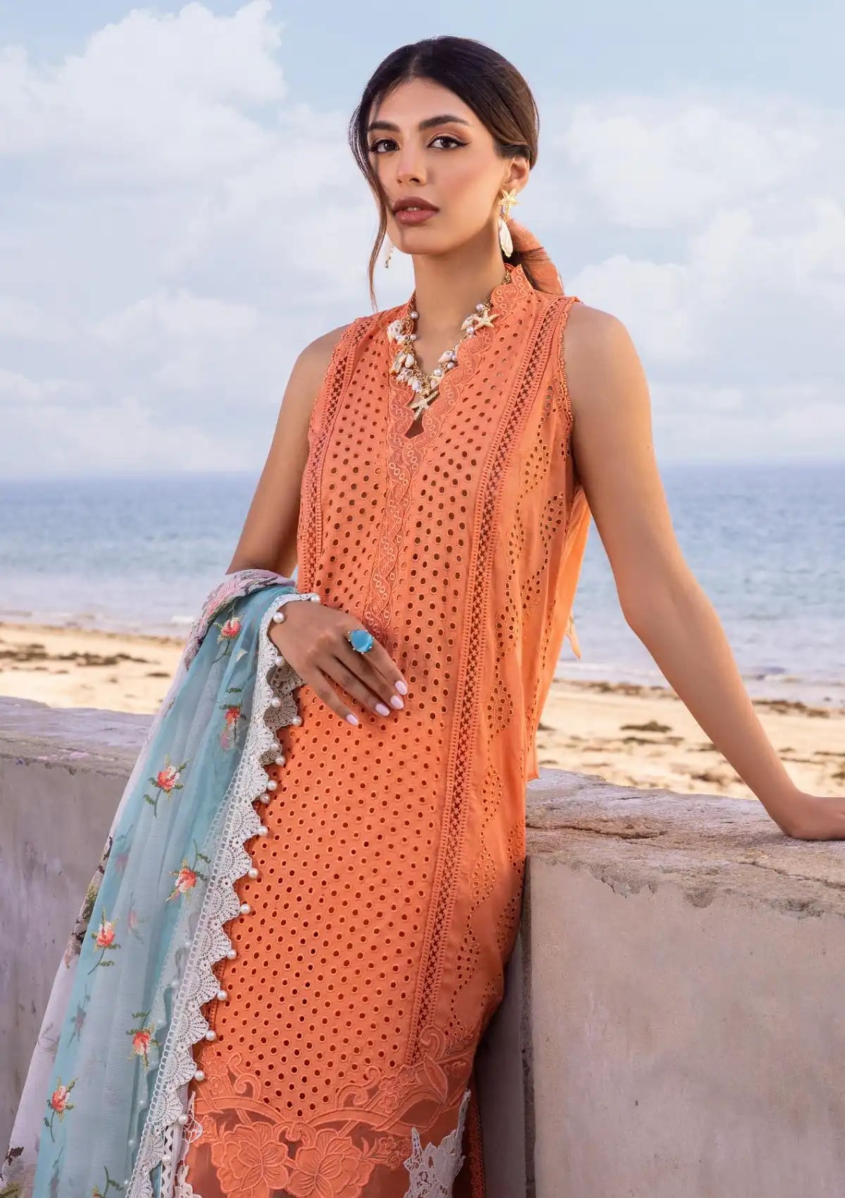 Saira Rizwan Luxury Lawn'24 SRLL-04 MABE - Mohsin Saeed Fabrics